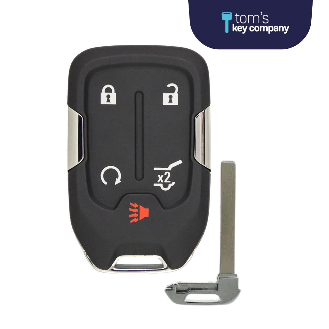 Brand New Aftermarket 5 Button Smart Key with Hatch Release & Remote Start for Select GMC Vehicles (GMSK-5B-HATCH-HYQ1EA)