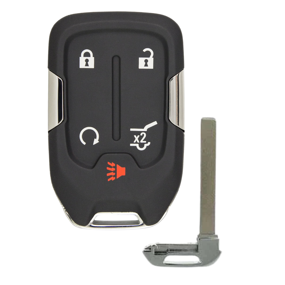 Brand New Aftermarket 5 Button Smart Key with Hatch Release & Remote Start for Select GMC Vehicles (GMSK-5B-HATCH-HYQ1EA)