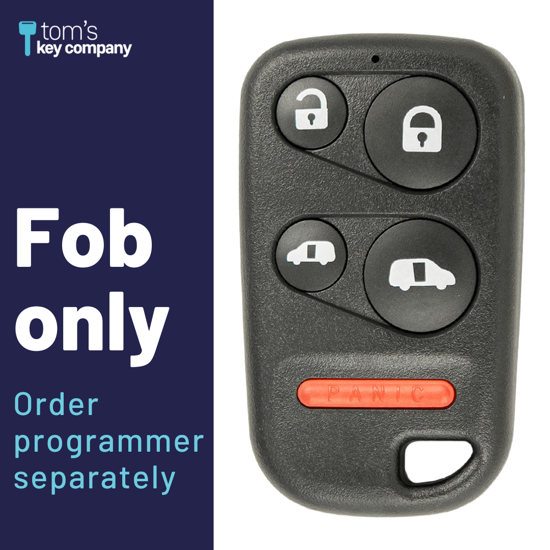 Brand New Aftermarket 5-Button Remote Fob with Lock, Unlock, Sliding Door Left, Sliding Door Right, Panic for Select Honda Vehicles (HONFOB-5B-465-K)