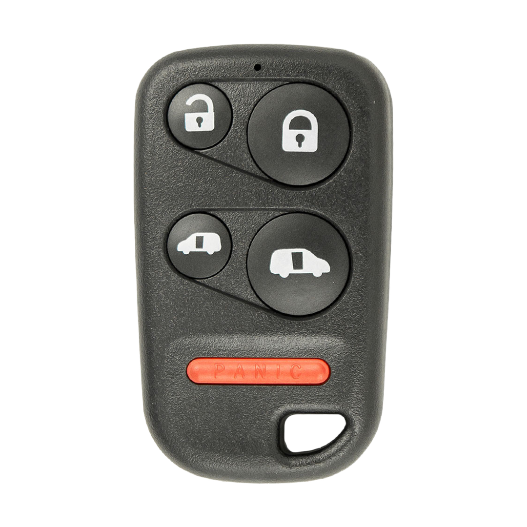 Brand New Aftermarket 5-Button Remote Fob with Lock, Unlock, Sliding Door Left, Sliding Door Right, Panic for Select Honda Vehicles (HONFOB-5B-465-K)