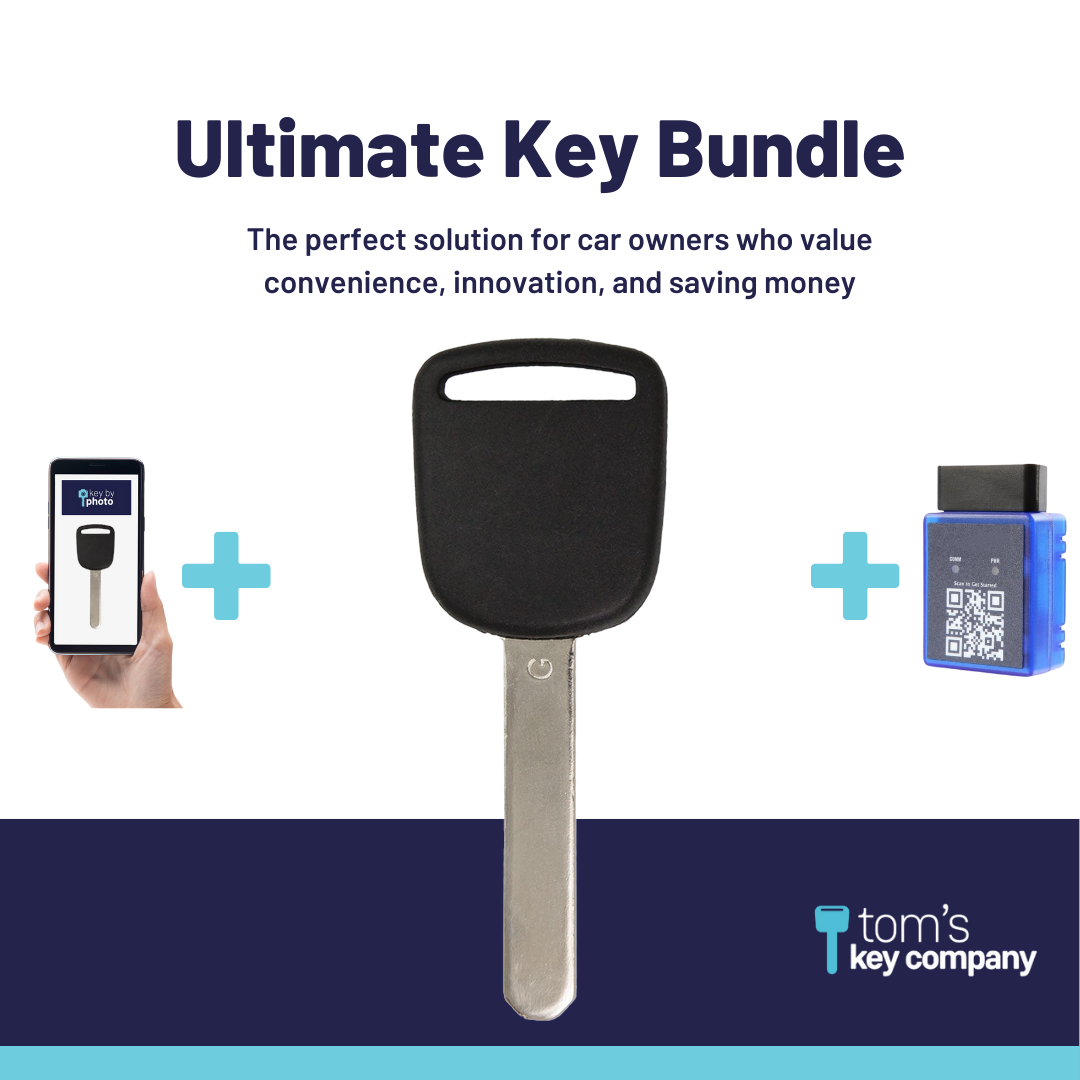 Ultimate Key Bundle with Programming Tool, Aftermarket Transponder Key and Key By Photo for Select Honda Vehicles (HONKEY-HO05-UKB)