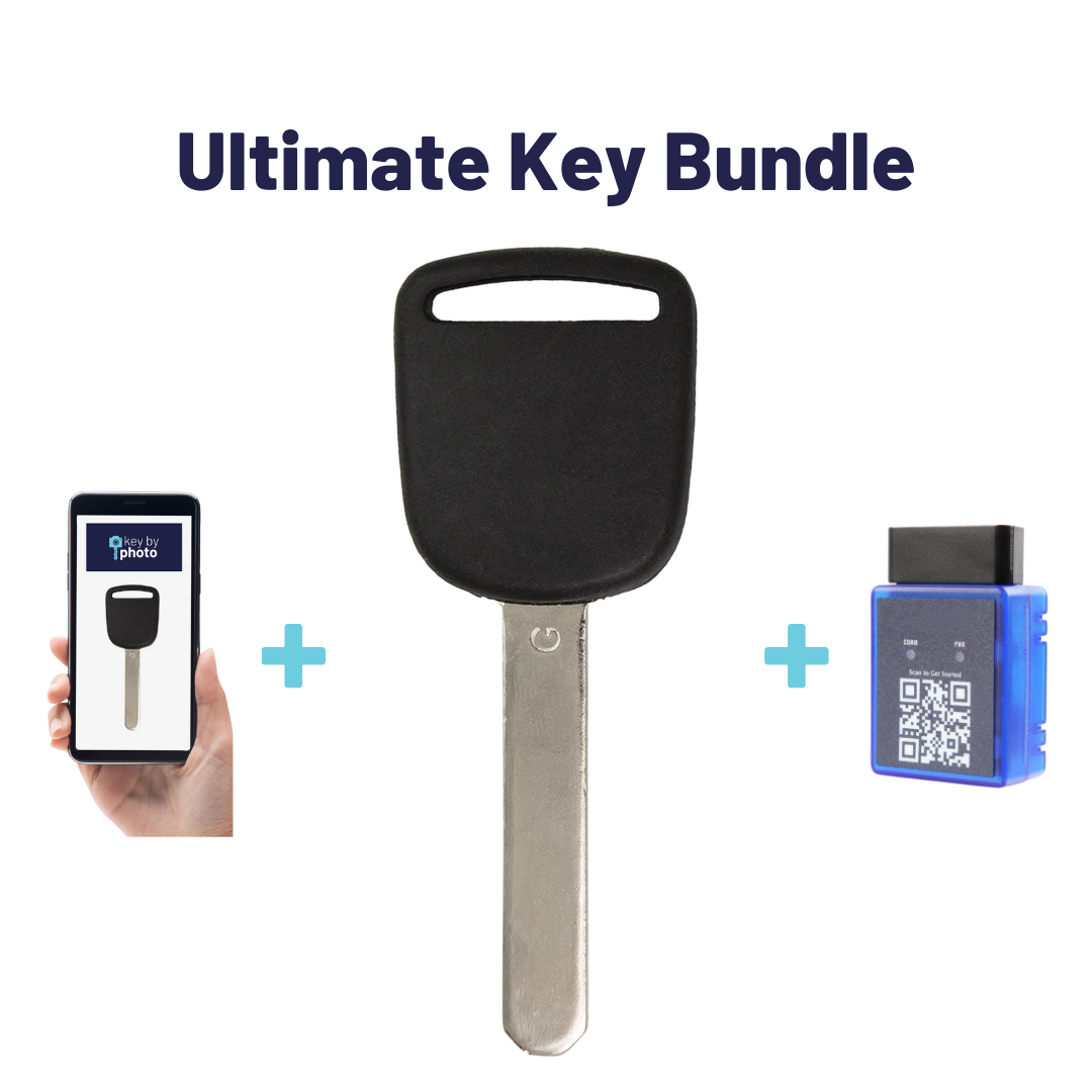 Ultimate Key Bundle with Programming Tool, Aftermarket Transponder Key and Key By Photo for Select Honda Vehicles (HONKEY-HO05-UKB)