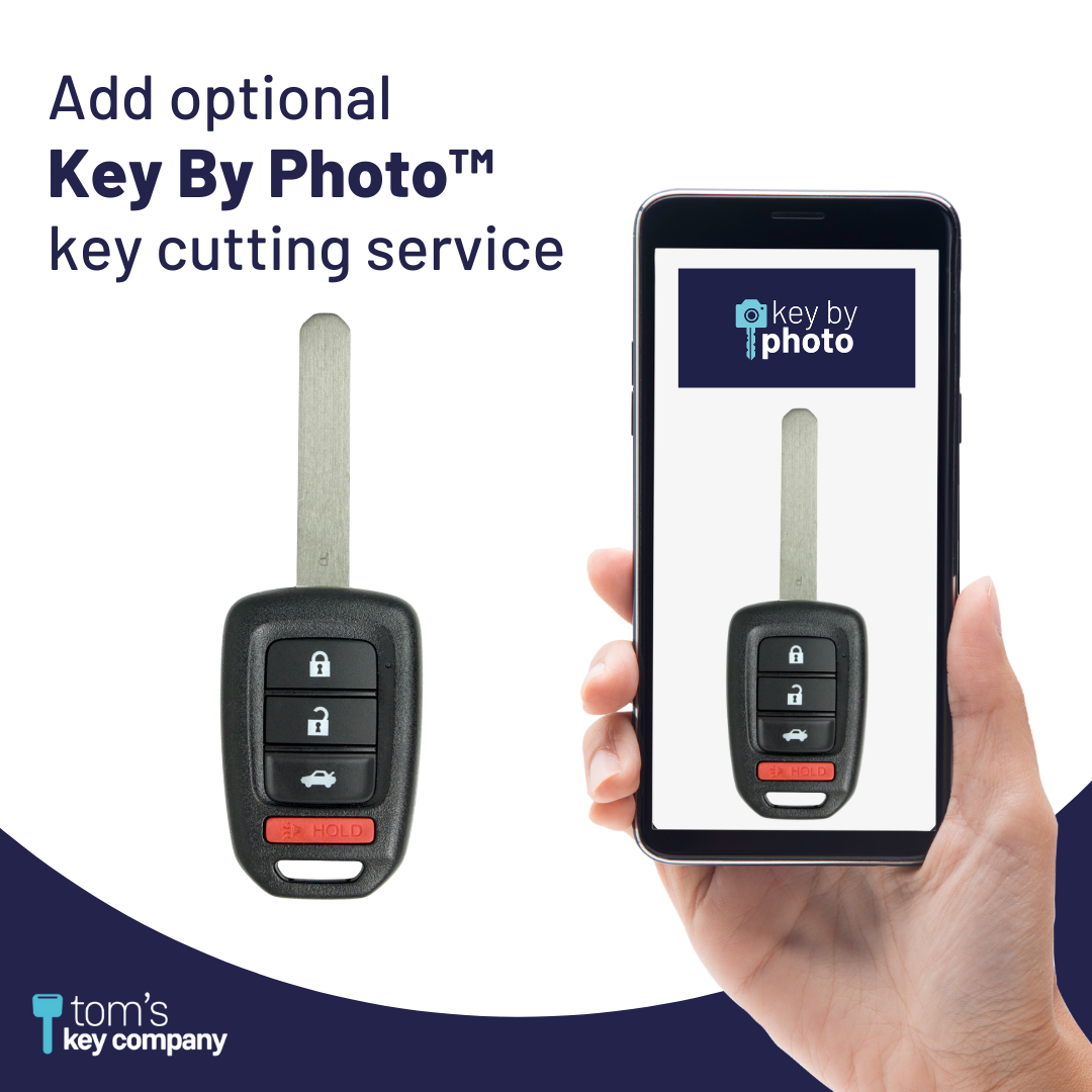 Brand New Aftermarket 4 Button Remote Key with Trunk Release for Honda Civic (HONKEY-MLBHLIK6-1T-A-4B)