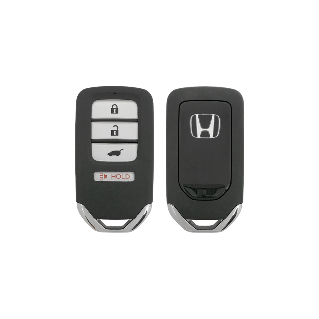 Like New Refurbished 4-Button Smart Key Fob with Lock, Unlock, Hatch, Panic for Select Honda Vehicles (HONSK-4B-HR-522-REF-K)