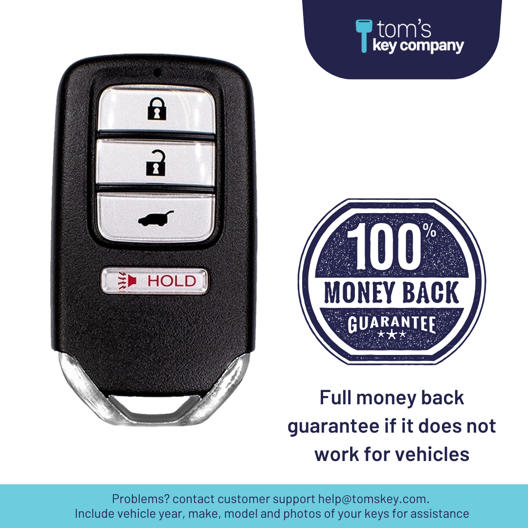 Ultimate Smart Key Bundle with Programming Tool, Refurbished 4-Button Smart Key Fob and Key By Photo for Select Honda Vehicles (HONSK-4B-HR-540-REF-K-UKB)