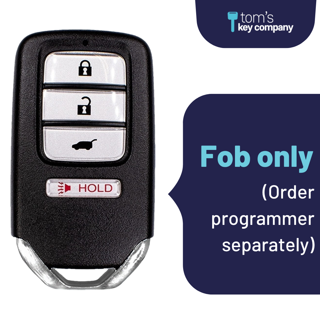 Like New Refurbished 4-Button Smart Key Fob with Lock, Unlock, Hatch, Panic for Select Honda Vehicles (HONSK-4B-HR-540-REF-K)