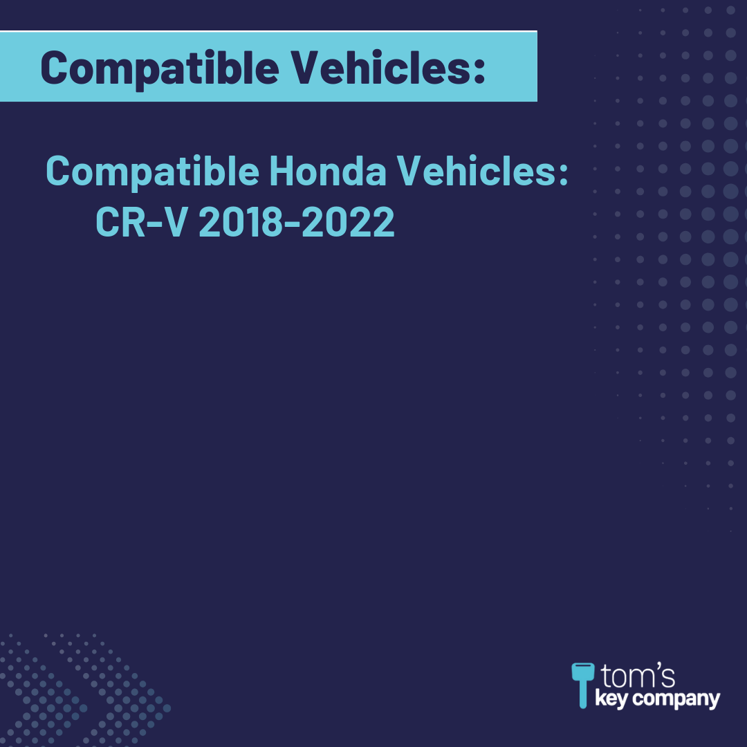 Brand New Aftermarket 4-Button Smart Key Fob with Lock, Unlock, Hatch, Panic for Select Honda Vehicles (HONSK-4B-HR-556-REF-K)