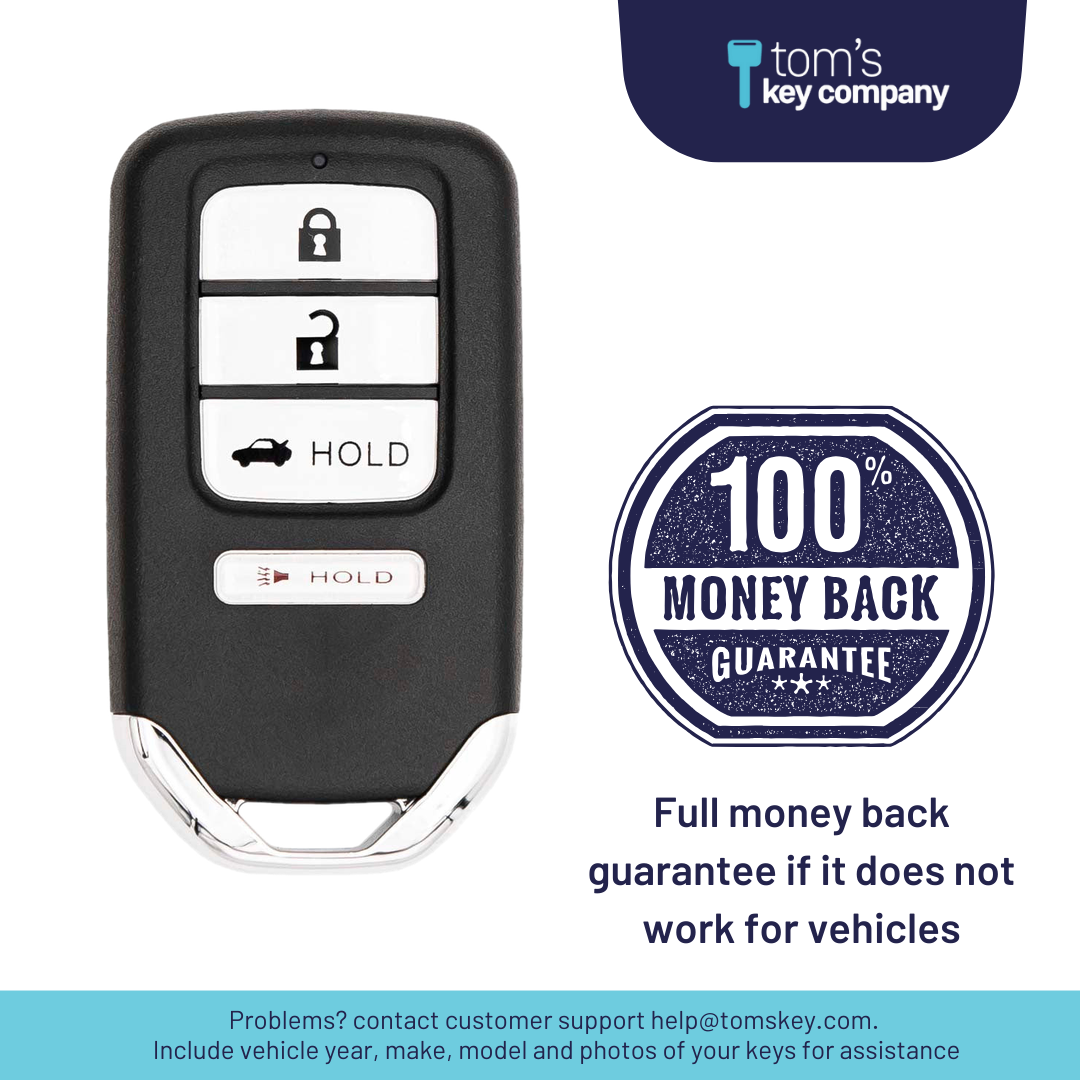 Ultimate Smart Key Bundle with Programming Tool, Aftermarket 4-Button Smart Key Fob and Key By Photo for Select Honda Vehicles (HONSK-4B-TR-529-K-UKB)