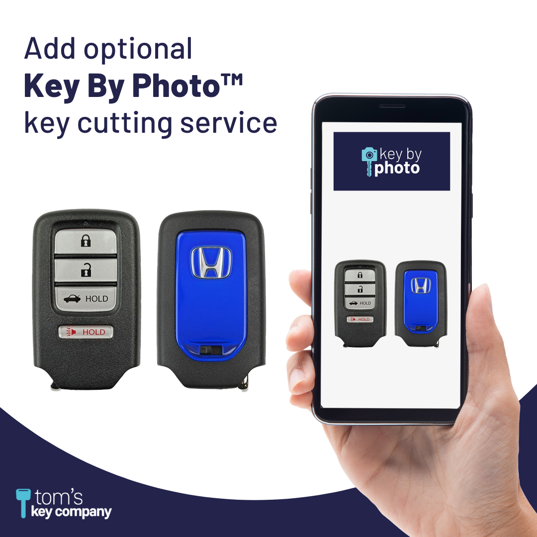 Like New Refurbished 4-Button Smart Key Fob with Lock, Unlock, Trunk Hold, Panic for Select Honda Vehicles (HONSK-4B-TR-535-REF-K)
