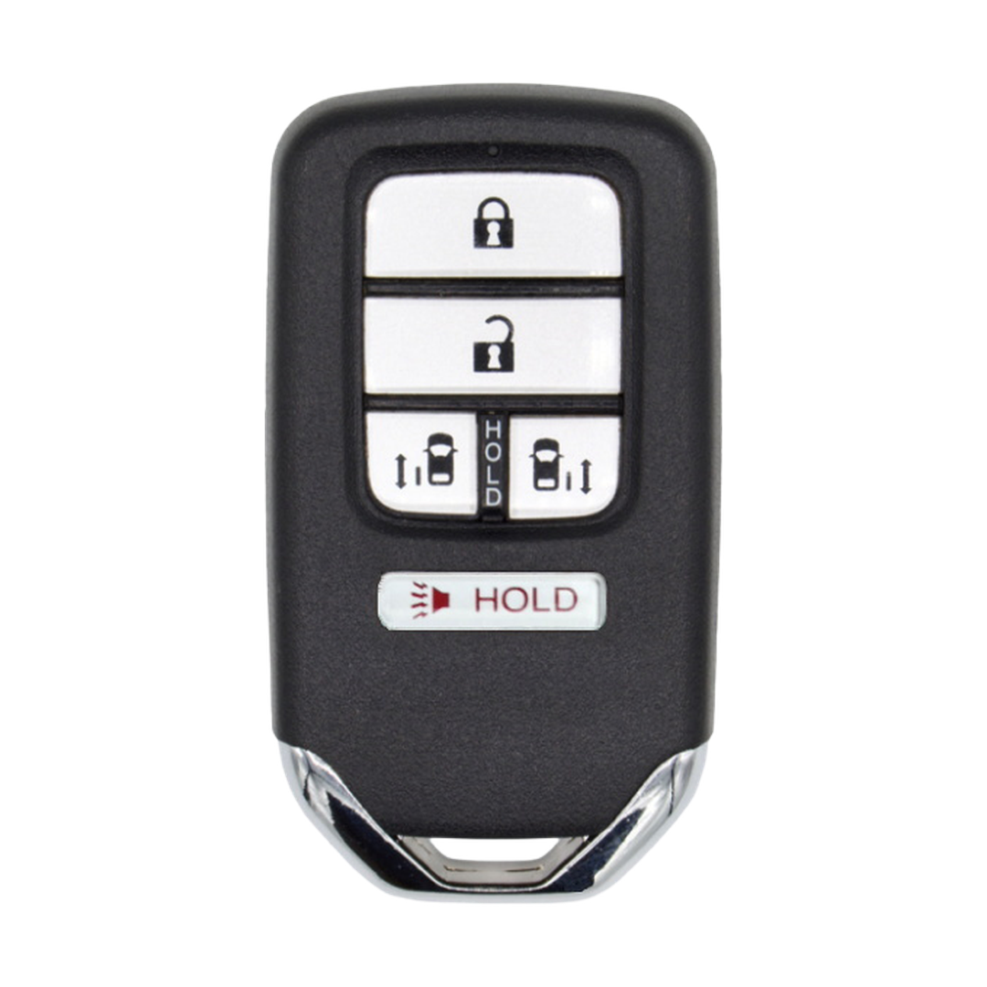 Brand New Aftermarket 5-Button Smart Key Fob with Lock, Unlock, Sliding Door Left, Sliding Door Right, Panic for Select Honda Vehicles (HONSK-5B-504-K)
