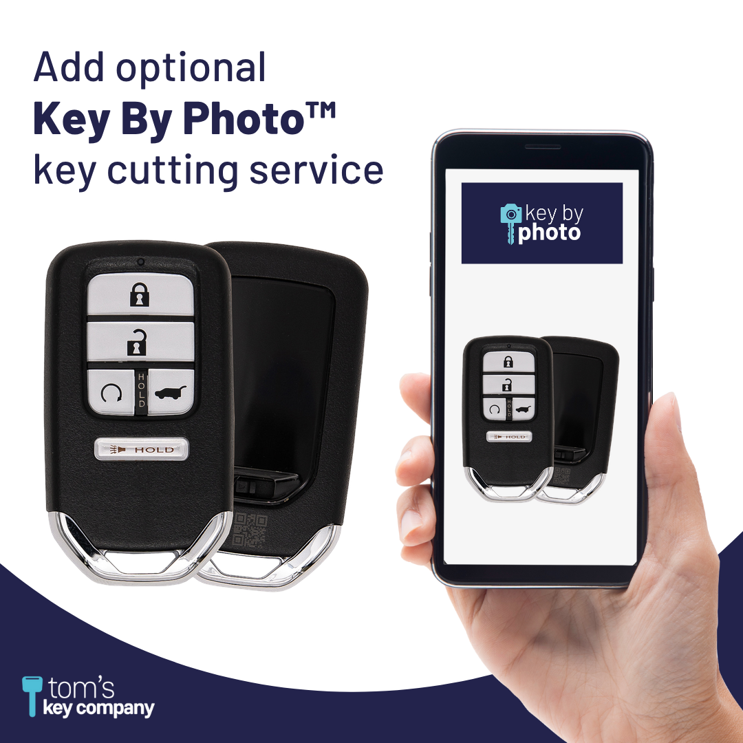 Brand New Aftermarket 5-Button Smart Key Fob with Lock, Unlock, Hatch, Remote Start, Panic for Select Honda Vehicles (HONSK-5B-514-K)