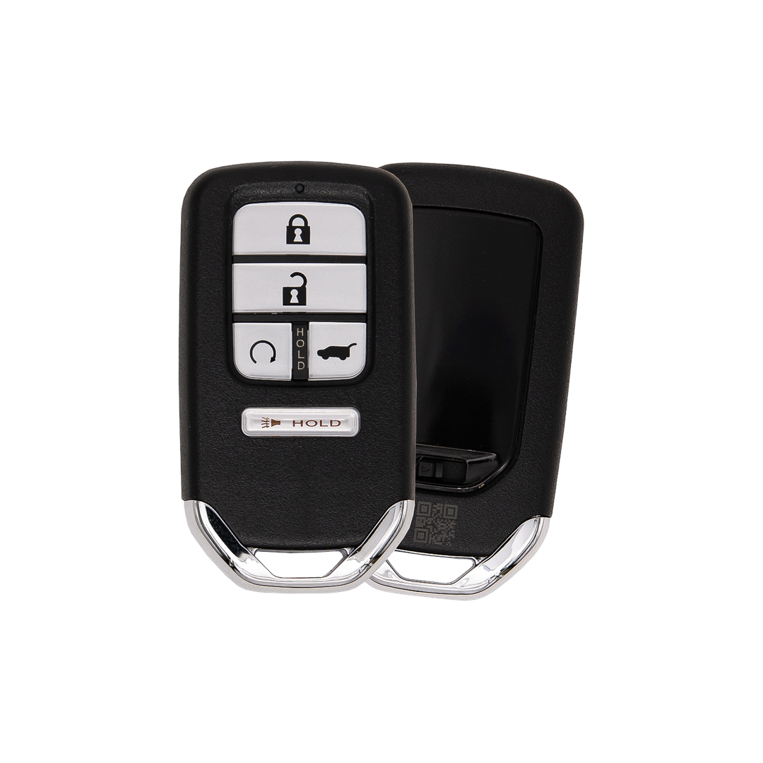 Brand New Aftermarket 5-Button Smart Key Fob with Lock, Unlock, Hatch, Remote Start, Panic for Select Honda Vehicles (HONSK-5B-514-K)