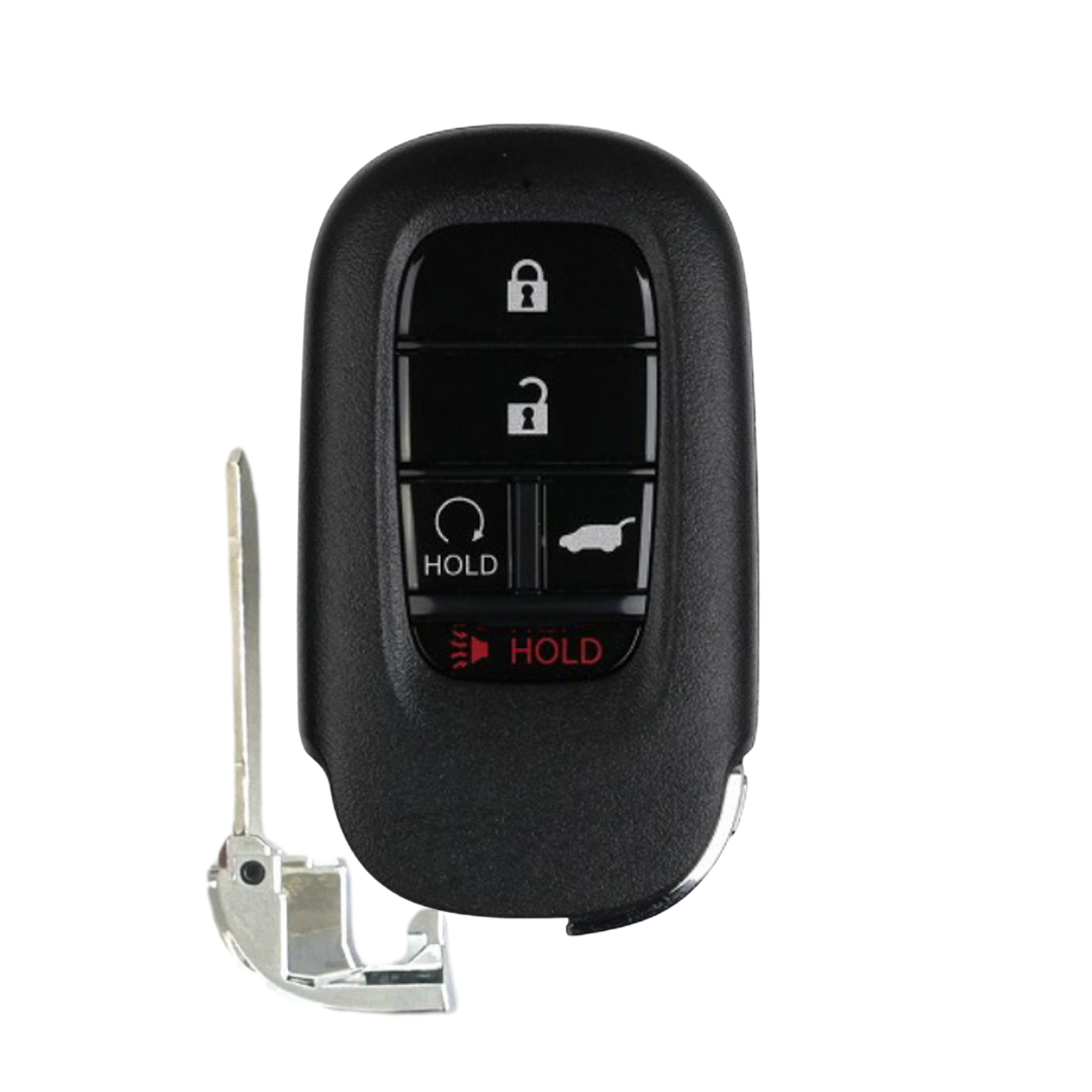 Brand New Premium Aftermarket 5-Button Smart Key with Remote Start and Hatch Release for Select Honda Vehicles (HONSK-5B-HRRS-KR5TP-4)