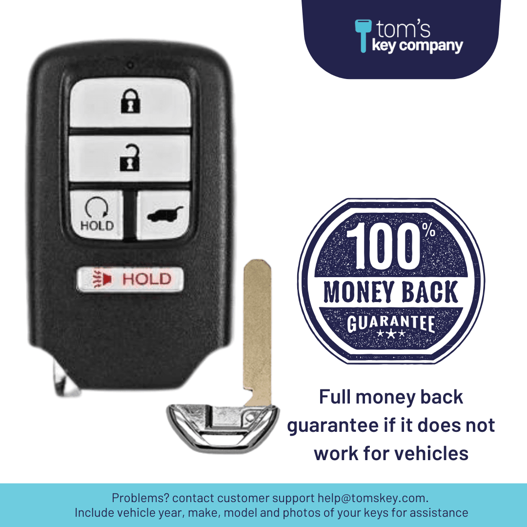 Honda CR-V 5-Button Aftermarket Smart Key with Remote Start and Hatch Release (HONSK-5B-HRS-V44)