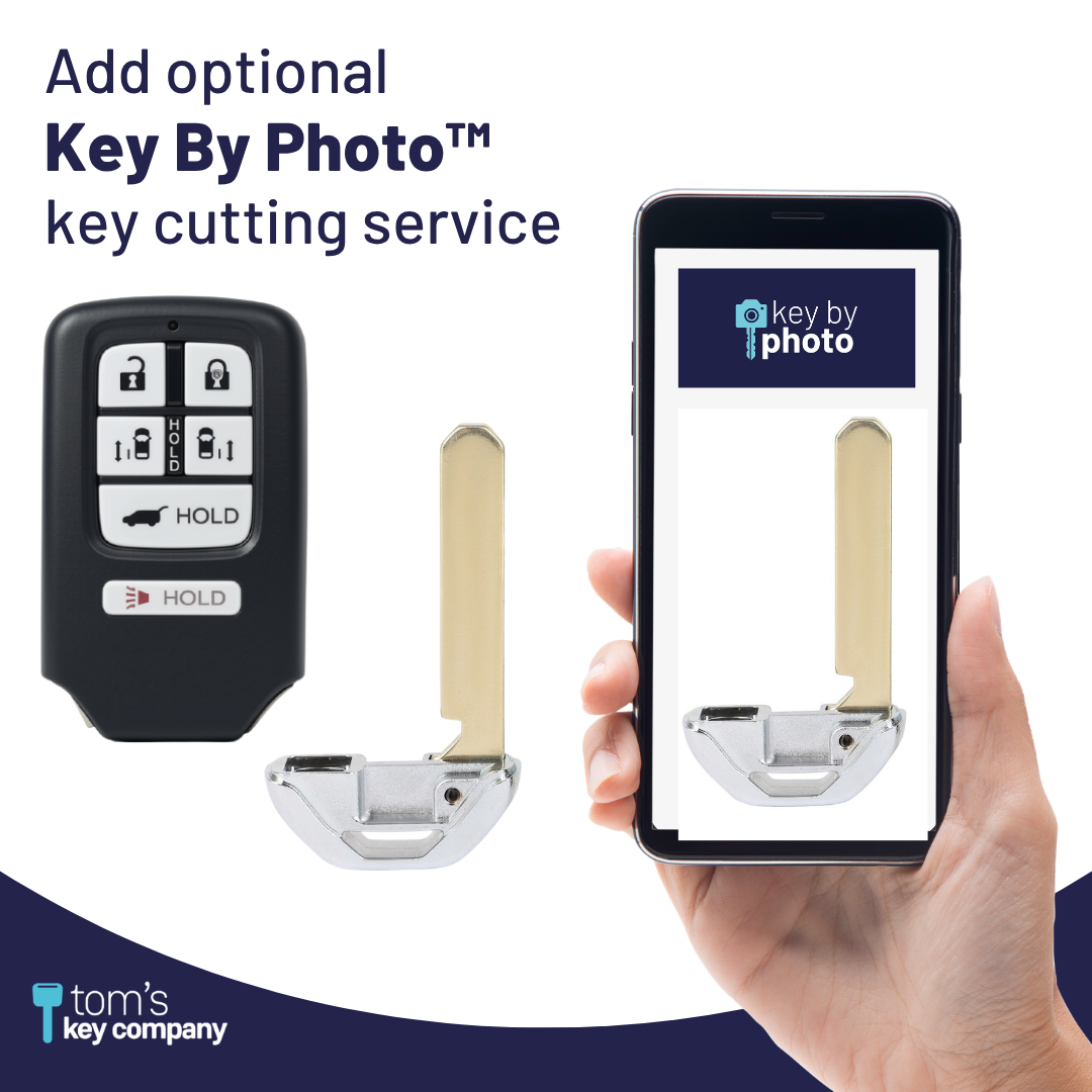 Brand New Premium Aftermarket 6-Button Smart Key with Hatch Release, and Sliding Doors for Select Honda Odyssey Vehicles