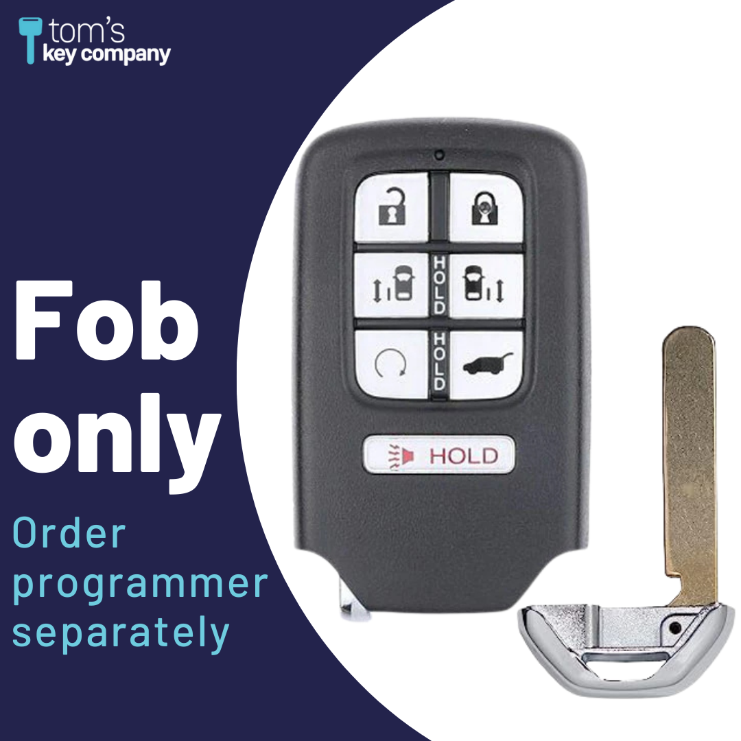 Brand New Premium Aftermarket 7-Button Smart Key with Power Doors Button for Select Honda Vehicles (HONSK-7B-LRPD-KR5T4X)