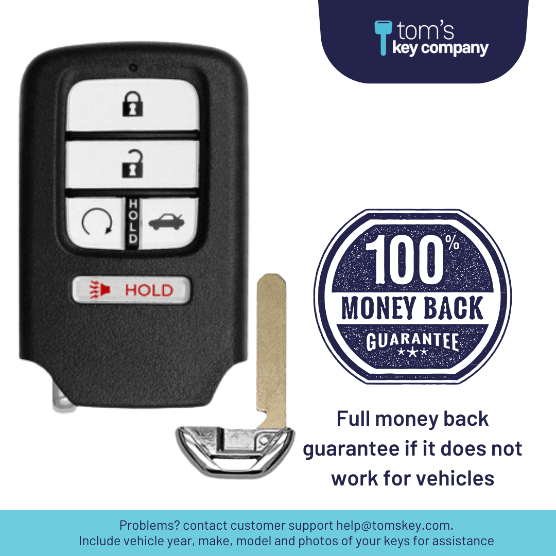 Honda 5-Button OEM Smart Key with Remote Start and Trunk Release (HONSK-OEM-5B-TRS-CWTW)