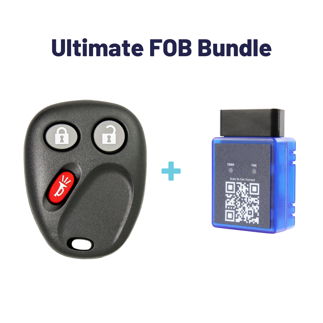 Ultimate Remote FOB Bundle with Programming Tool and Aftermarket 3 Button Remote FOB for Select Hummer Vehicles (HUMFOB-3B-575-K-UKB)