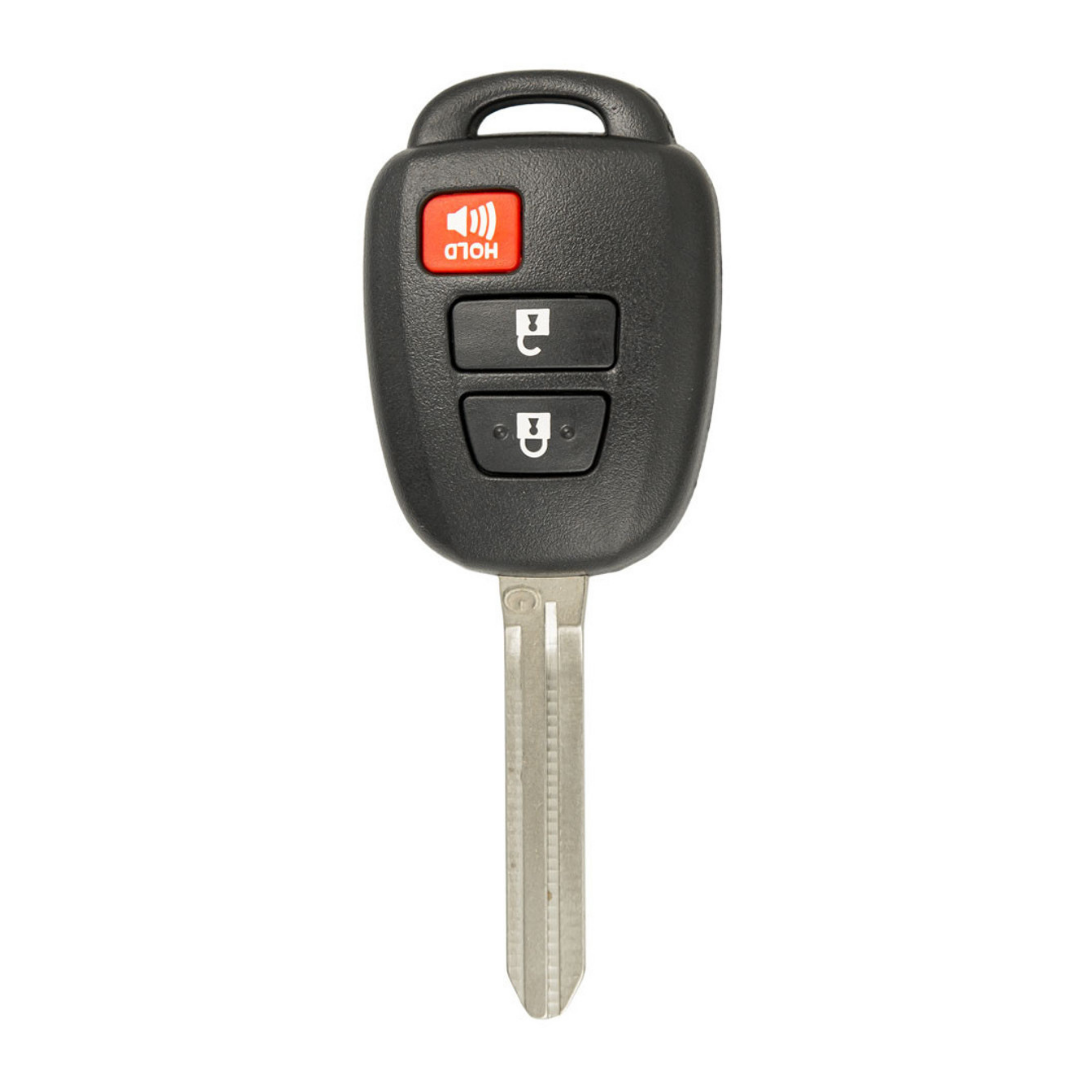 Brand New Aftermarket Uncut Transponder Key with 3 Button Remote for Toyota Prius (HYQ12BDM-3B-PRIUS)