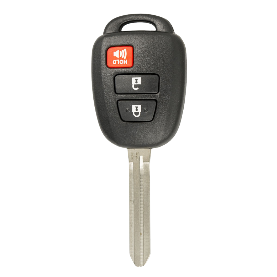 Toyota Prius C and Tacoma Key and Remote ("H" Chip key with 3 Button Keyless Entry Remote FOB) HYQ12BEL-3B-H (HYQ12BDM)
