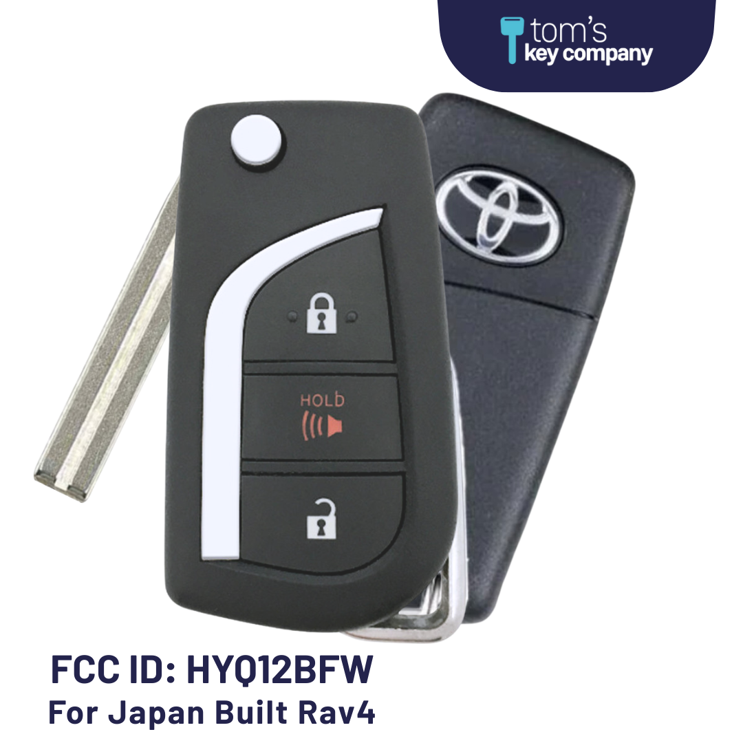 Like New Refurbished OEM 3 Button Flip Key Logo for Toyota RAV4