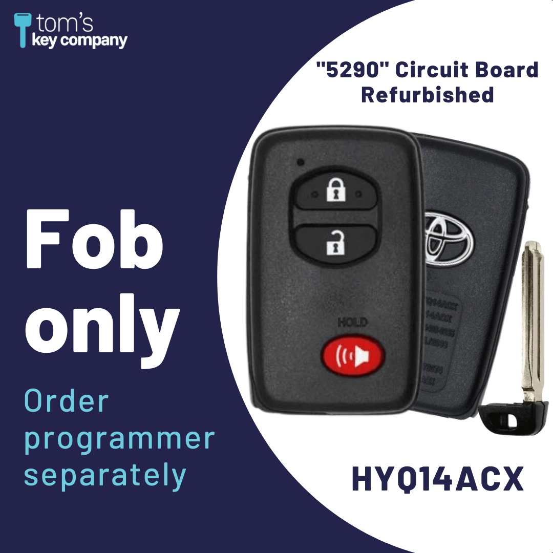 REFURBISHED OEM: 2010-2019 Toyota 4Runner / 3-Button Smart Key FOB (REFURBISHED OEM: HYQ14ACX-3B-FOB-BLACK)