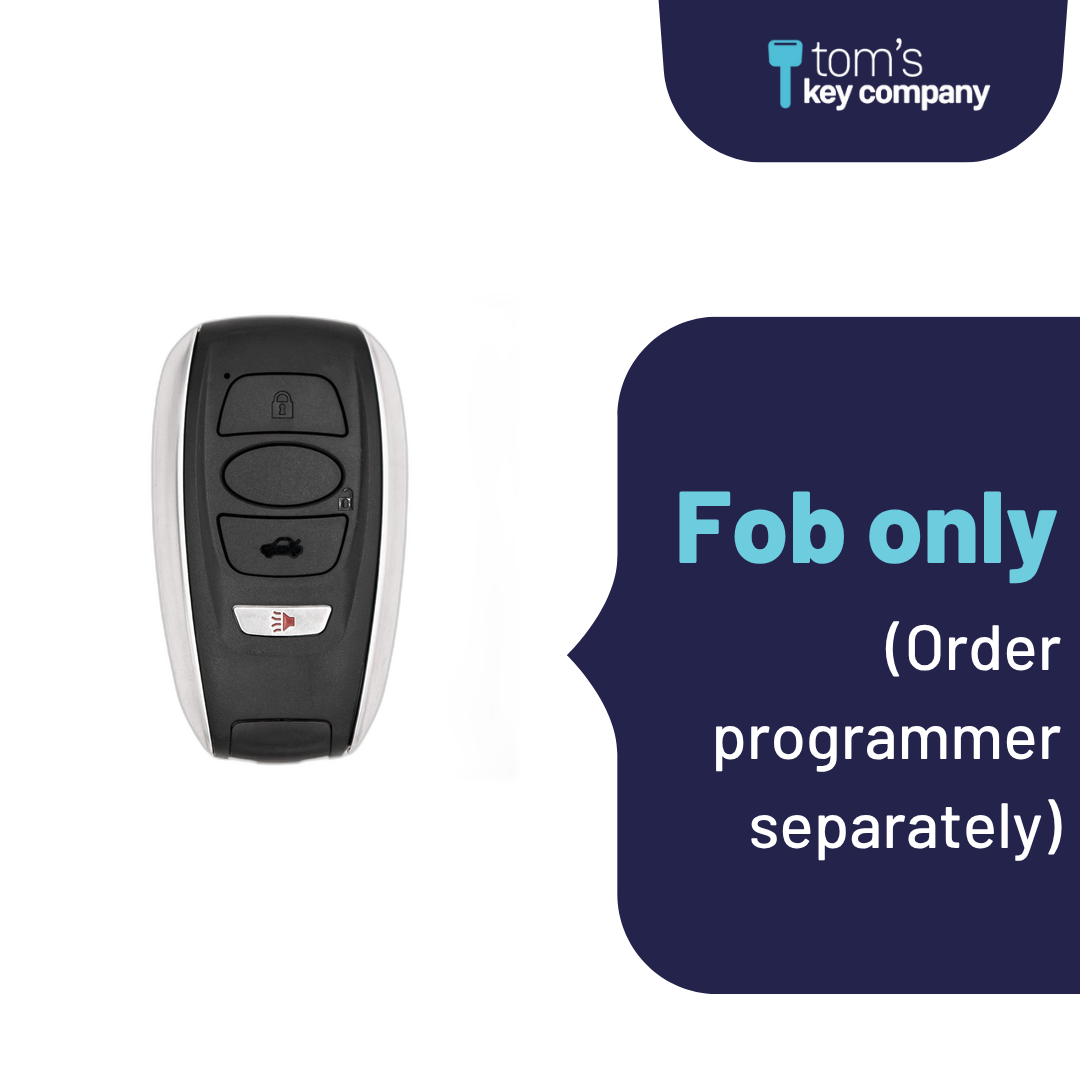 Brand New Aftermarket 4-Button Smart Key Fob with Lock, Unlock, Trunk, Panic for Select Subaru Vehicles (HYQ14AHC-4B-SUB)