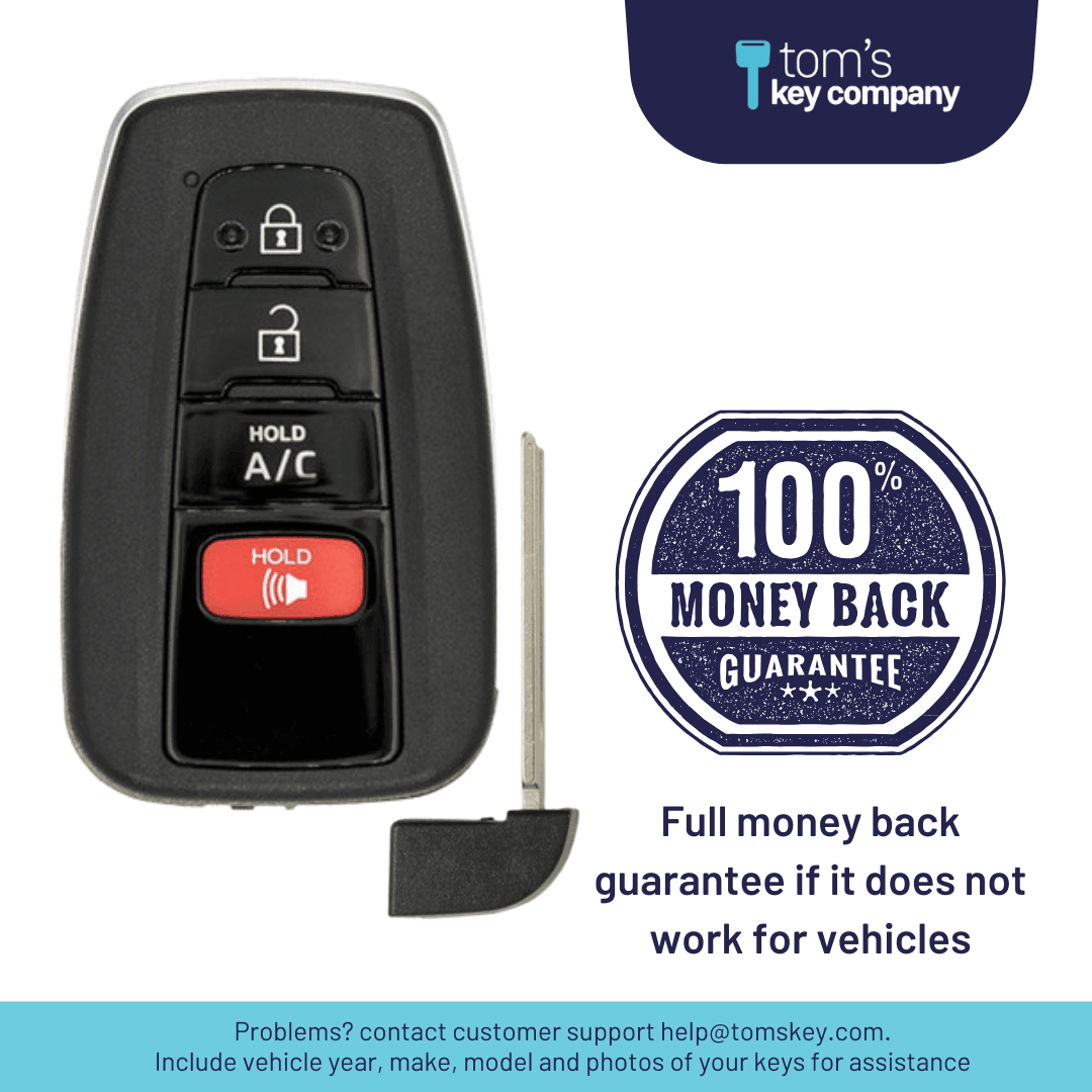 Brand New Aftermarket 4-Button Smart Key FOB for Toyota Prius Prime (HYQ14FBE-4B/AC-PRIUS)