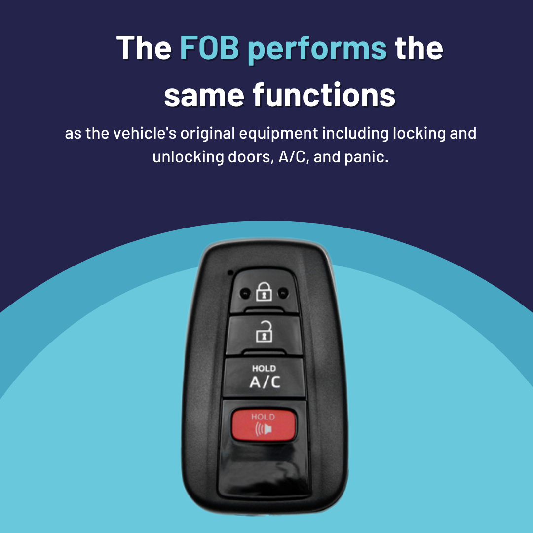Brand New Aftermarket 4 Button Smart Key w/ A/C Feature for Toyota Prius Prime