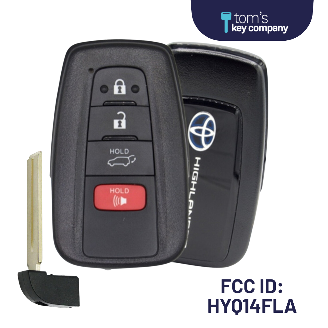 Brand New OEM Smart Key FOB 4 Button with Hatch Release for Toyota Highlander (HYQ14FLA-OEM-4B-HATCH)