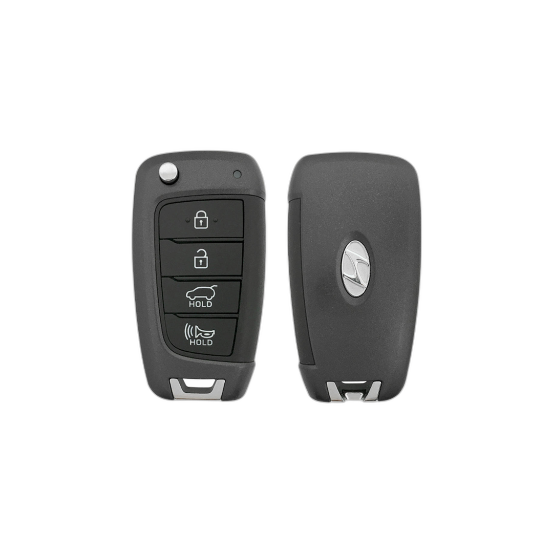 Like New Refurbished 4-Button Remote Key with Lock, Unlock, Hatch, Panic for Select Hyundai Vehicles (HYU-4B-HATCH-OKA-FLP-REFURB)