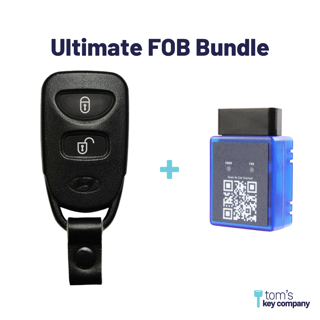 Ultimate Remote FOB Bundle with Programming Tool and Refurbished 3 Button Remote FOB for Select Hyundai Vehicles (HYUFOB-3B-182-RC-K-UKB)