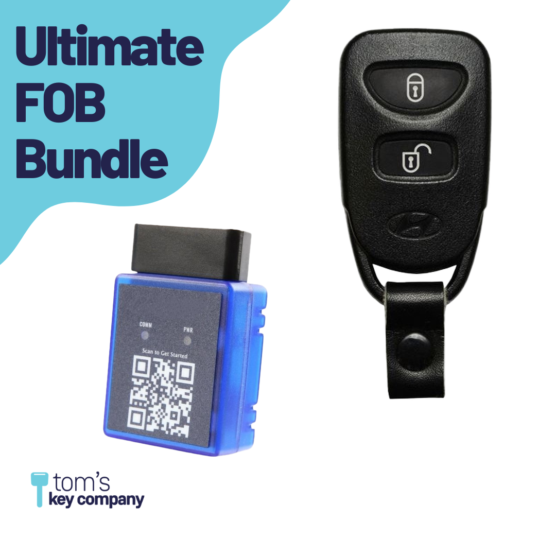 Ultimate Remote FOB Bundle with Programming Tool and Refurbished 3 Button Remote FOB for Select Hyundai Vehicles (HYUFOB-3B-182-RC-K-UKB)