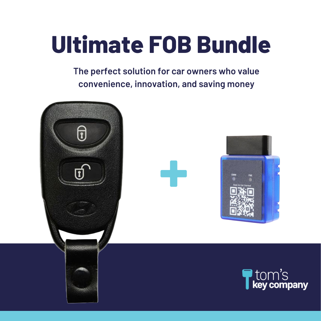 Ultimate Remote FOB Bundle with Programming Tool and Aftermarket 3 Button Remote FOB for Select Hyundai Vehicles (HYUFOB-3B-182-RC-K-UKB)