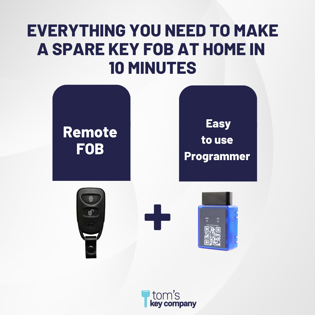 Ultimate Remote FOB Bundle with Programming Tool and Aftermarket 3 Button Remote FOB for Select Hyundai Vehicles (HYUFOB-3B-182-RC-K-UKB)