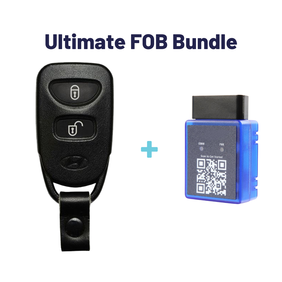 Ultimate Remote FOB Bundle with Programming Tool and Aftermarket 3 Button Remote FOB for Select Hyundai Vehicles (HYUFOB-3B-182-RC-K-UKB)
