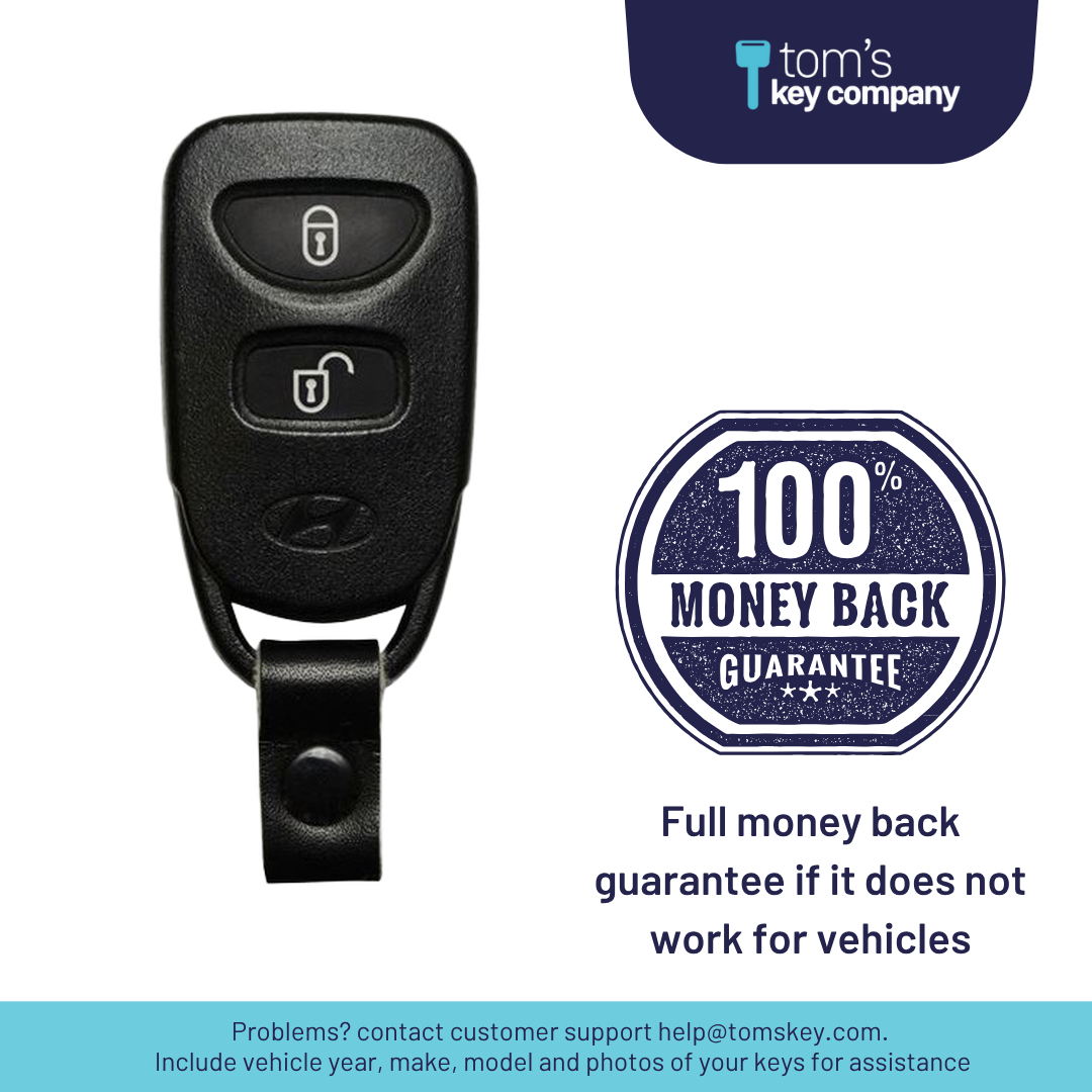 Like New Refurbished 3-Button Remote Fob with Lock, Unlock, Panic for Select Hyundai Vehicles (HYUFOB-3B-182-RC-K)
