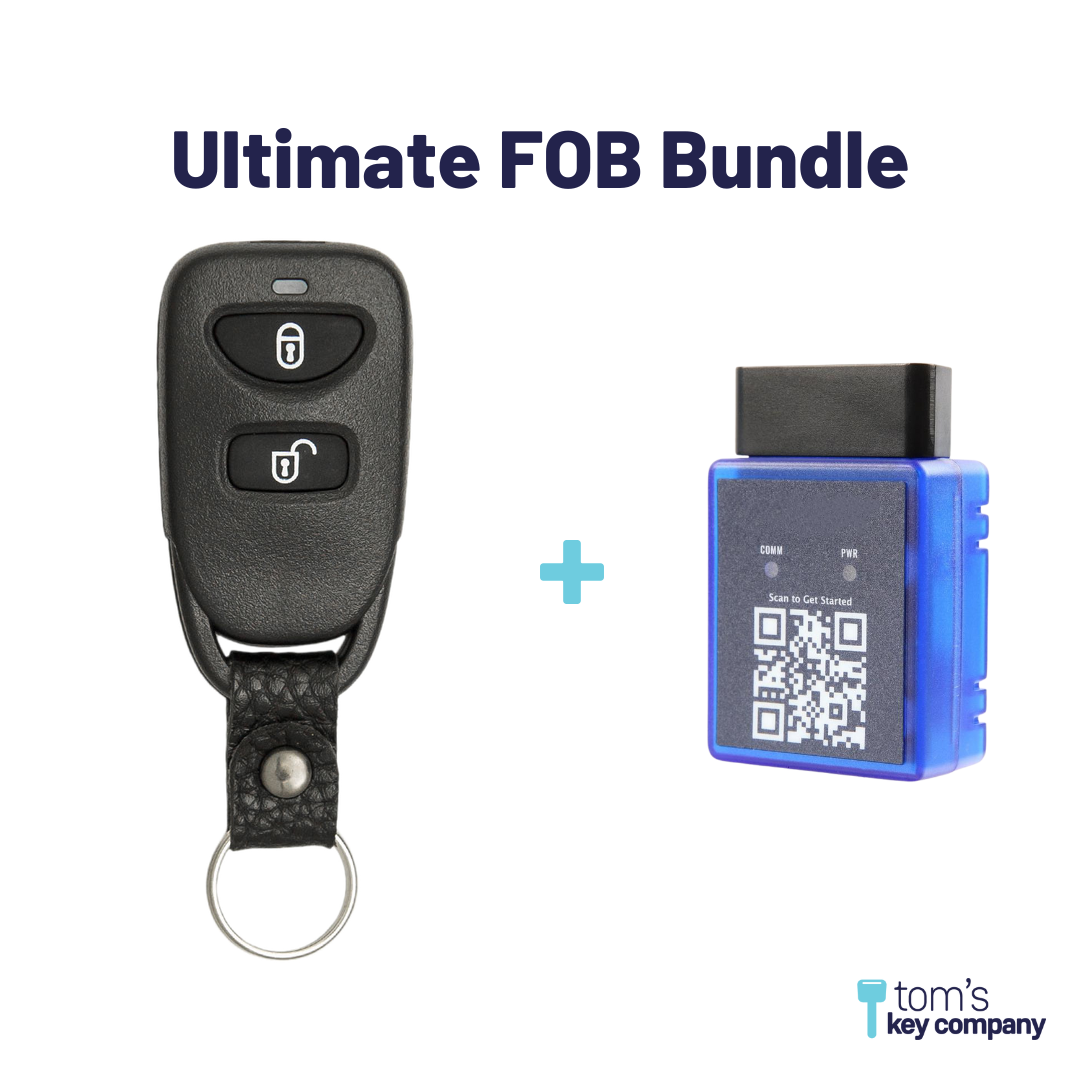 Ultimate Remote FOB Bundle with Programming Tool and Aftermarket 3 Button Remote FOB for Select Hyundai Vehicles (HYUFOB-3B-246-K-UKB)
