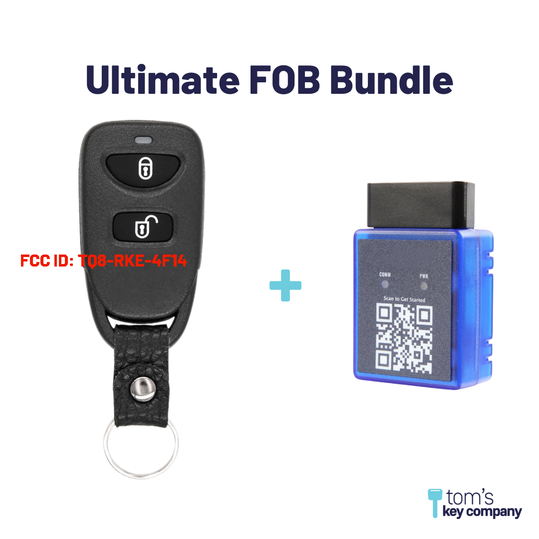 Ultimate Remote FOB Bundle with Programming Tool and Aftermarket 3 Button Remote FOB for Select Hyundai Vehicles (HYUFOB-3B-256-K-UKB)