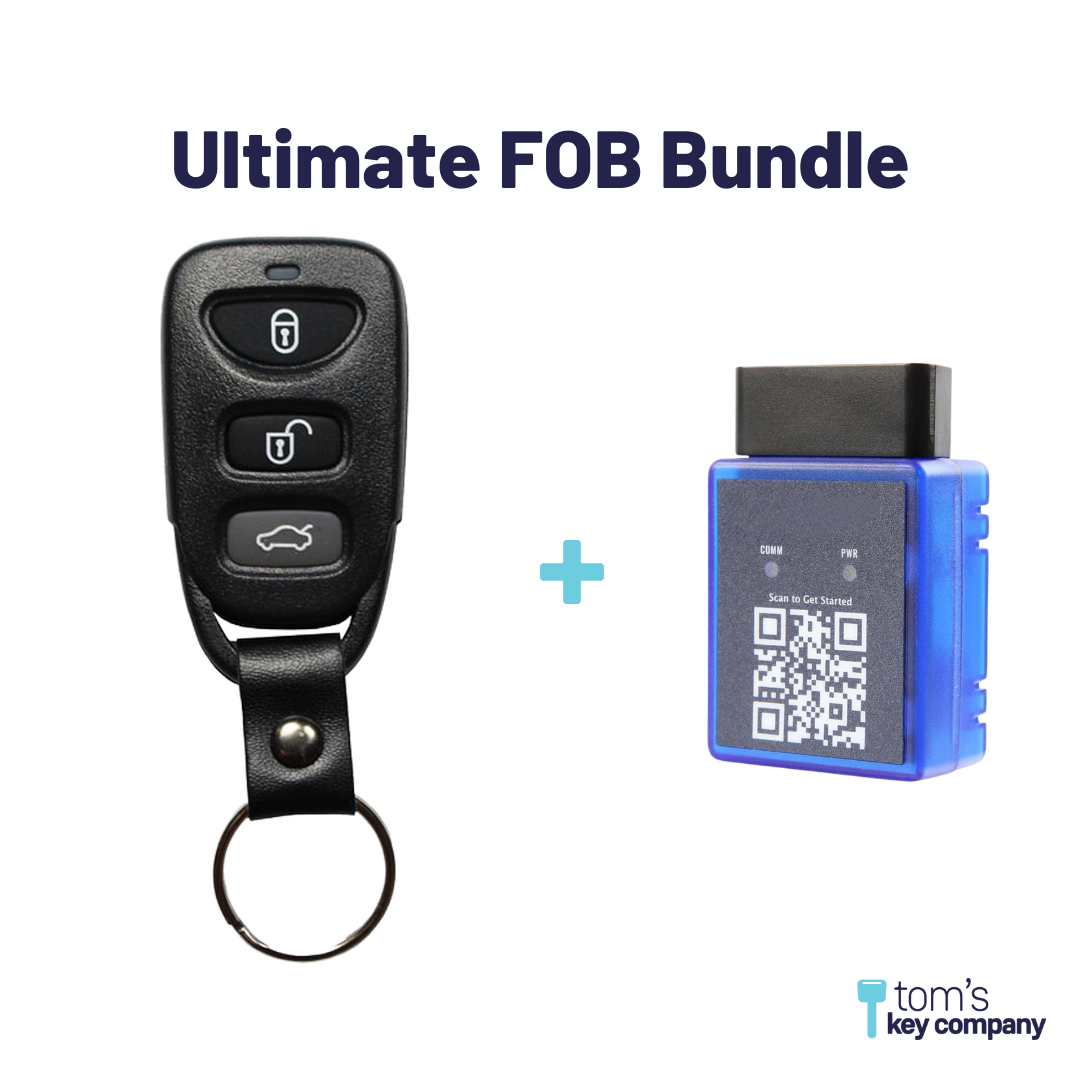 Ultimate Remote FOB Bundle with Programming Tool and Aftermarket 4 Button Remote FOB for Select Hyundai Vehicles (HYUFOB-4B-274-K-UKB)
