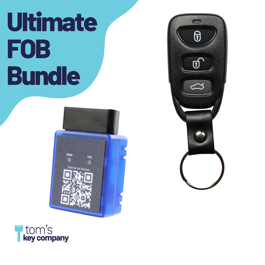 Ultimate Remote FOB Bundle with Programming Tool and Aftermarket 4 Button Remote FOB for Select Hyundai Vehicles (HYUFOB-4B-274-K-UKB)