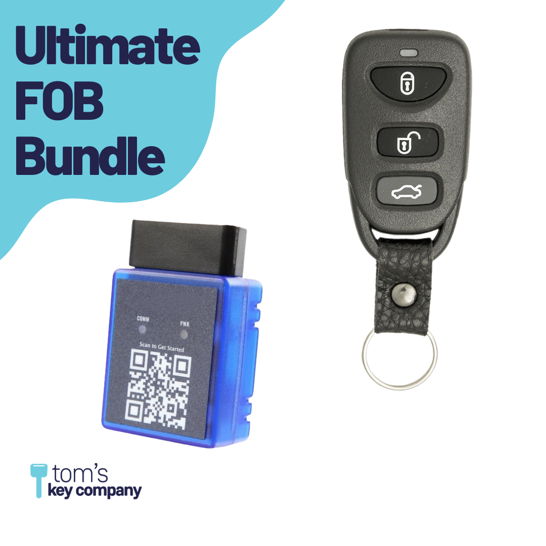 Ultimate Remote FOB Bundle with Programming Tool and Aftermarket 4 Button Remote FOB for Select Hyundai Vehicles (HYUFOB-4B-HR-245-K-UKB)