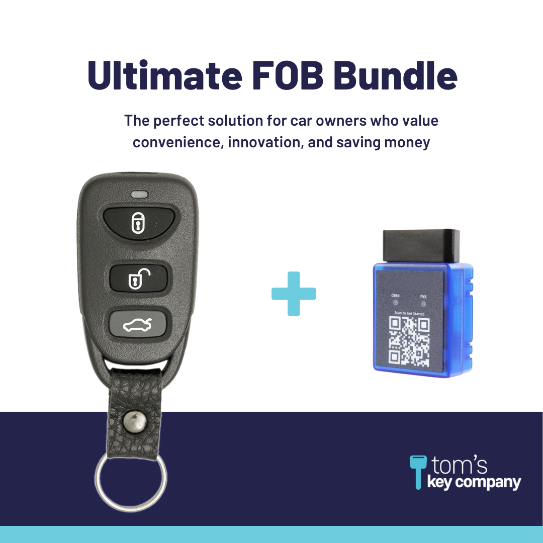 Ultimate Remote FOB Bundle with Programming Tool and Aftermarket 4 Button Remote FOB for Select Hyundai Vehicles (HYUFOB-4B-HR-245-K-UKB)