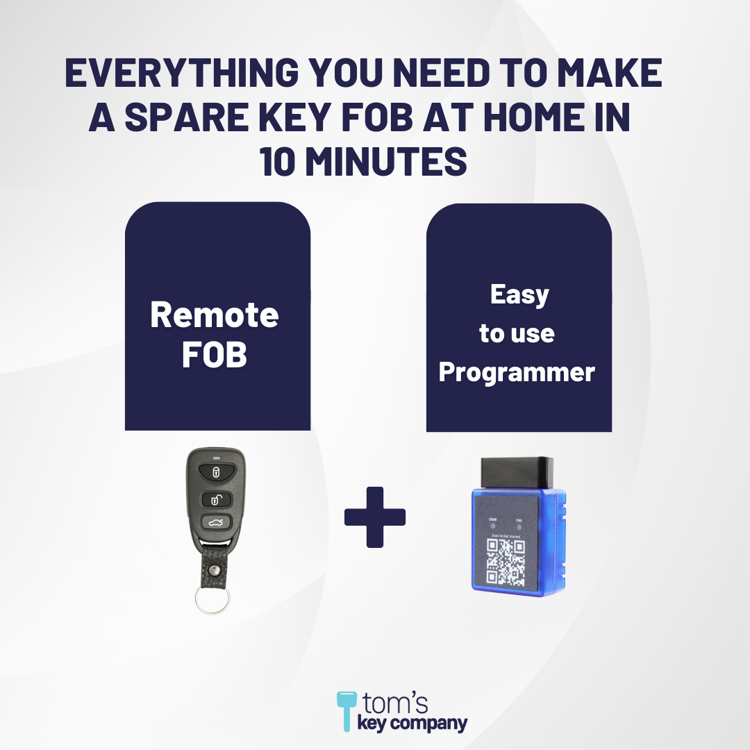 Ultimate Remote FOB Bundle with Programming Tool and Aftermarket 4 Button Remote FOB for Select Hyundai Vehicles (HYUFOB-4B-HR-245-K-UKB)
