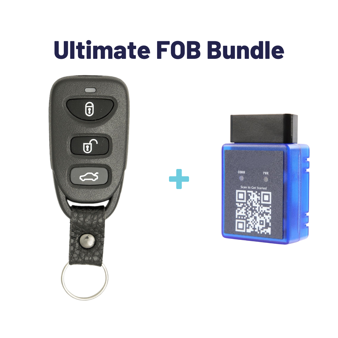 Ultimate Remote FOB Bundle with Programming Tool and Aftermarket 4 Button Remote FOB for Select Hyundai Vehicles (HYUFOB-4B-HR-245-K-UKB)