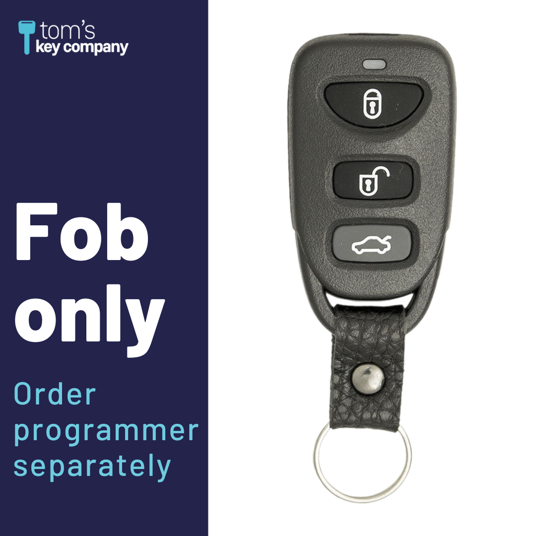 Brand New Aftermarket 4-Button Remote Fob with Lock, Unlock, Hatch, Panic for Select Hyundai Vehicles (HYUFOB-4B-HR-245-K)