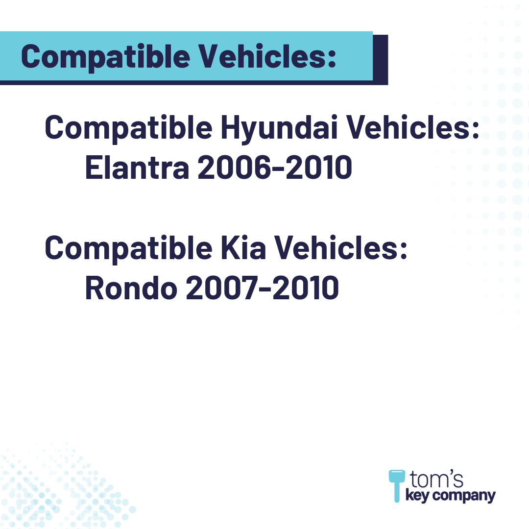 Brand New Aftermarket Key for Select Hyundai and Kia Vehicles (HYUKEY-HY17)