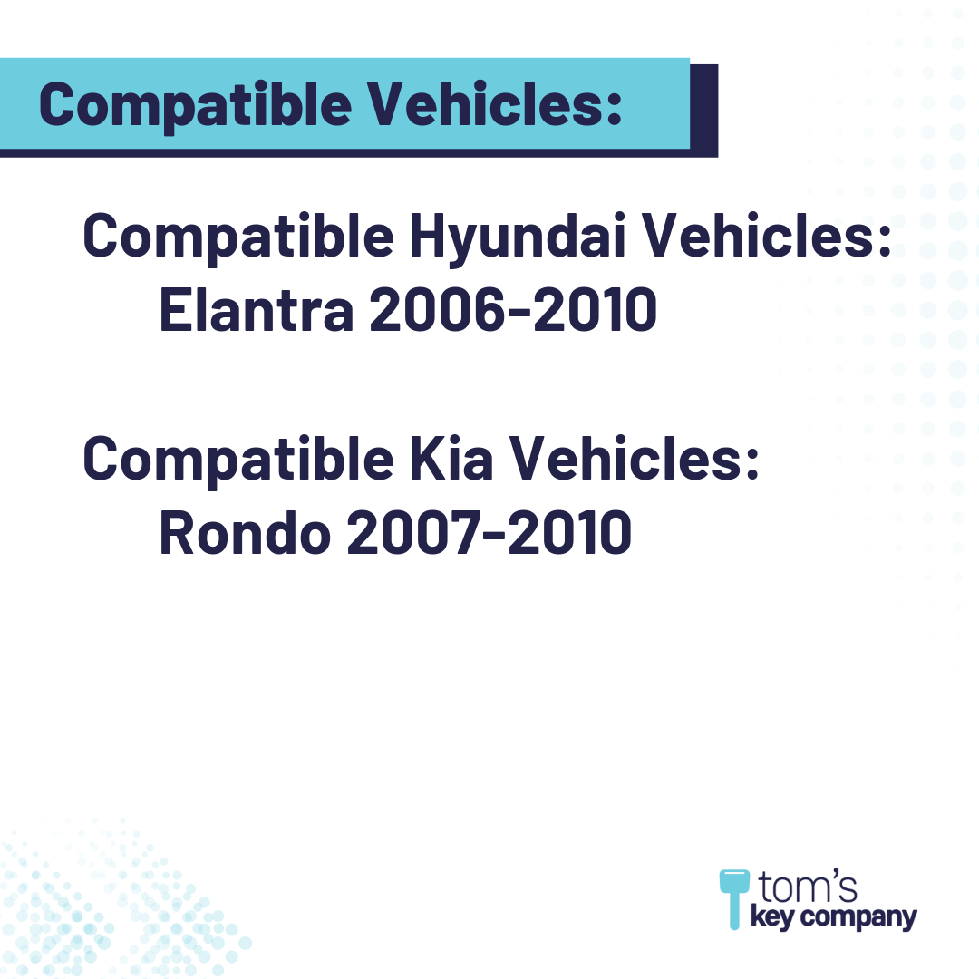 Brand New Aftermarket Key for Select Hyundai and Kia Vehicles (HYUKEY-HY17)