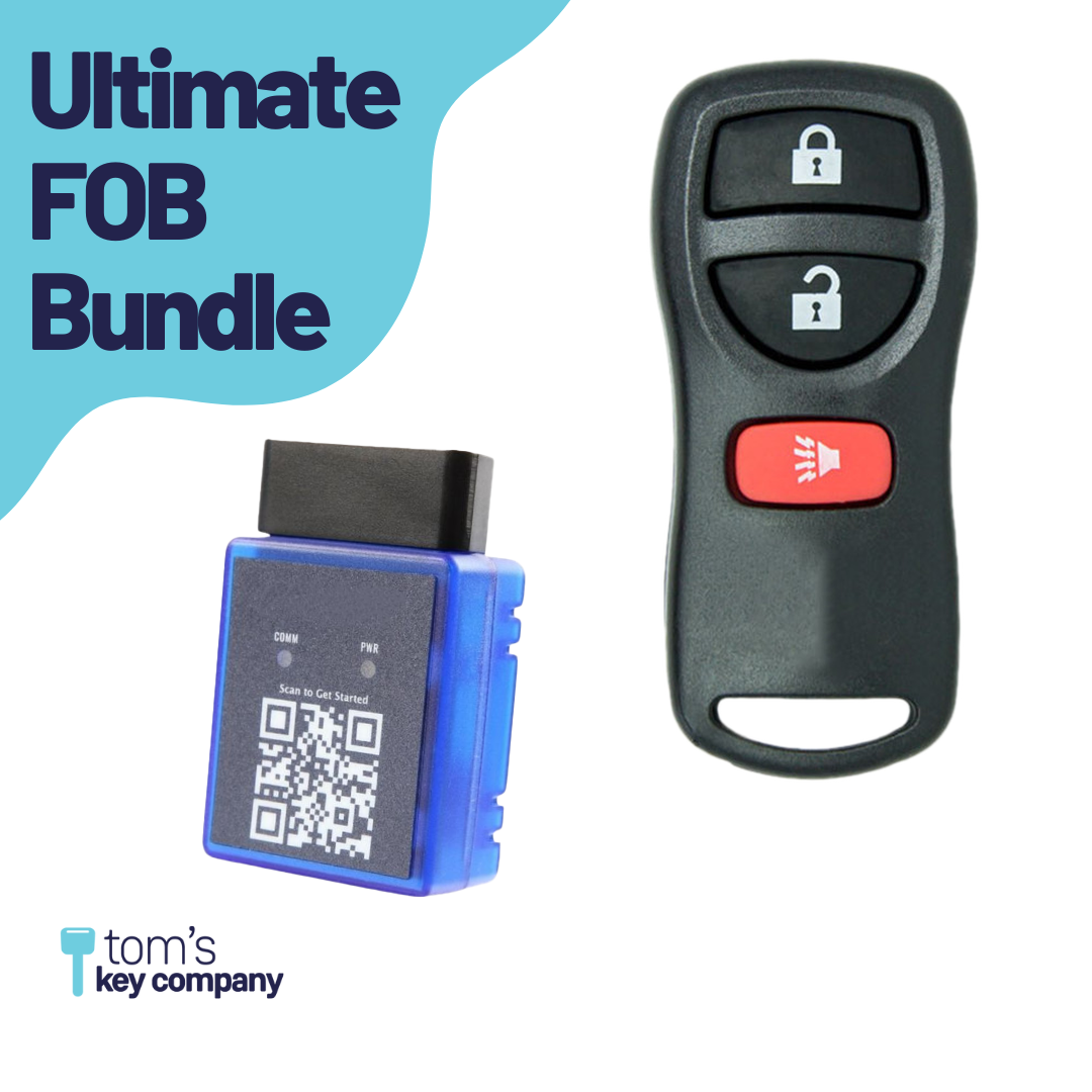 Ultimate Remote FOB Bundle with Programming Tool and Aftermarket 3 Button Remote FOB for Select INFINITI Vehicles (INFFOB-3B-224-K-UKB)