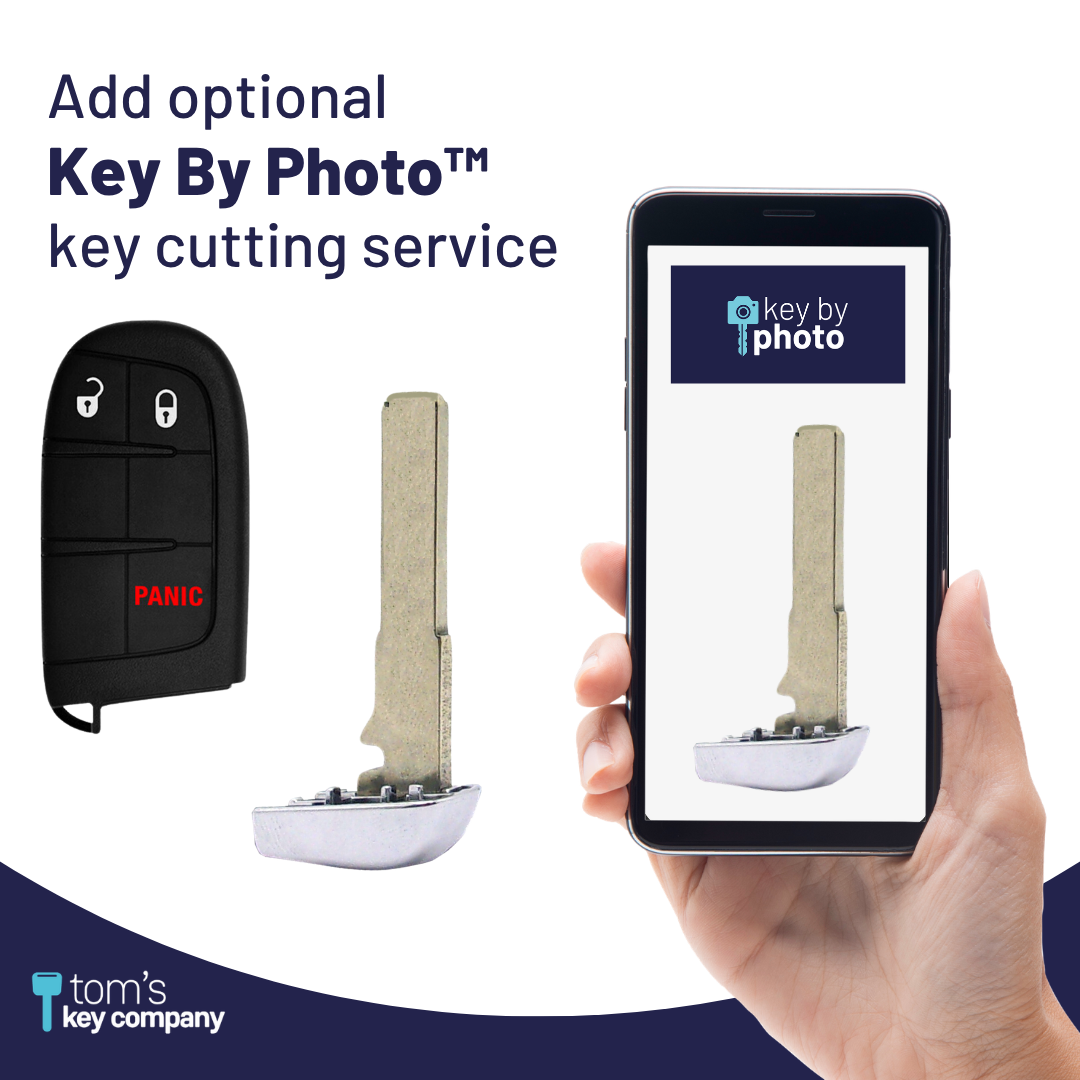 Brand New Aftermarket Smart Key 3-Button for Select Jeep Vehicles - PBC (JEEPSK-3B-COMPASS-TMB)